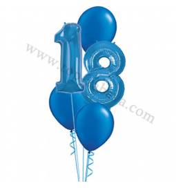 Dekoracija iz balonov za 30 let, modra
