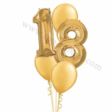 XXL dekoracija iz balonov 18 let, srebrna