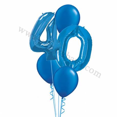 XXL dekoracija iz balonov 30 let, modra