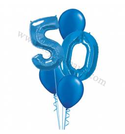 XXL dekoracija iz balonov 40 let, modra