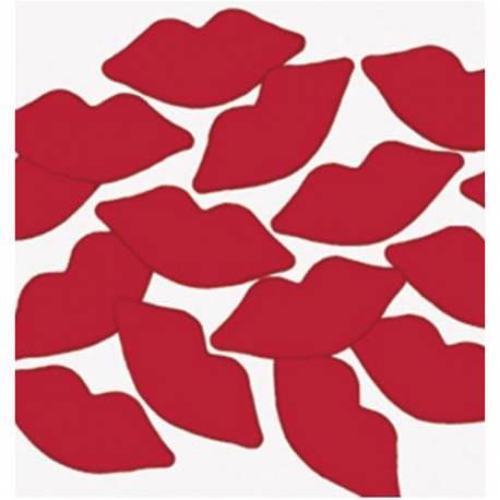 Poročni namizni konfeti Rdeče ustnice