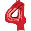 XXL balon številka 3, rdeča