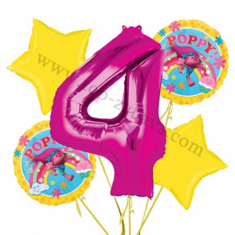 Troli balonska dekoracija, 3. rojstni dan