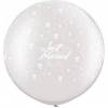 Jumbo poročni balon, Just Married, White