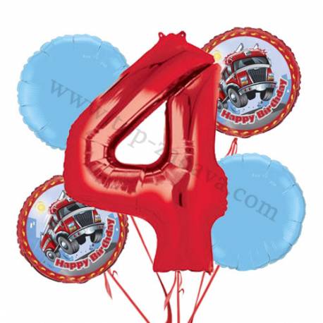 Gasilci balonska dekoracija, 3. rojstni dan