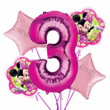 Minnie Mouse balonska dekoracija, 2. rojstni dan