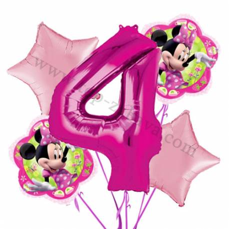 Minnie Mouse balonska dekoracija, 3. rojstni dan
