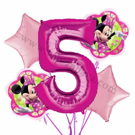 Minnie Mouse balonska dekoracija, 4. rojstni dan