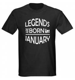 Majica za rojstni dan, Legends january, črna