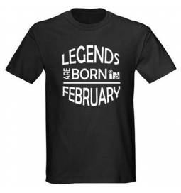 Majica za rojstni dan, Legends february, črna