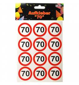 Nalepke Stop znak 70 let