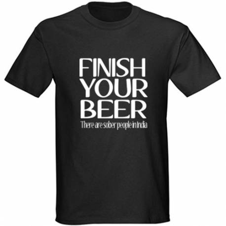 Majica Finish your beer, črna