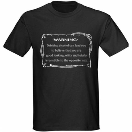 Majica Warning, črna