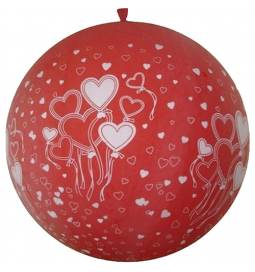 Jumbo poročni balon, Rdeča srca