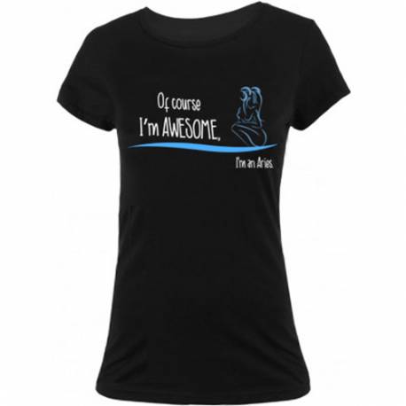 Ženska majica Awesome, Oven, črna