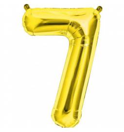 Folija balon številka 6, zlata 41 cm