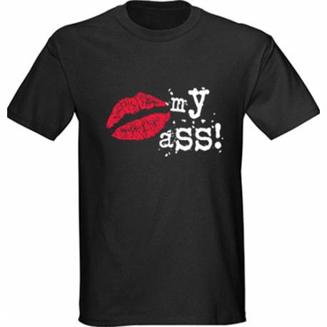 Majica Kiss my ass, črna