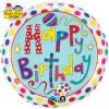 Folija balon Happy Birthday Shooting Stars