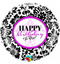 Folija balon Happy Birthday Hot Pink