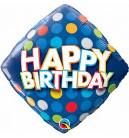 Folija balon Happy Birthday Rainbow