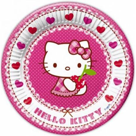 Krožniki 23 cm, Hello Kitty Srčki 8/1