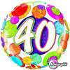 Folija balon 40 let, Radiant Birthday