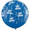 XXL lateks balon Happy Birthday, prozoren
