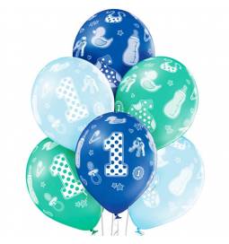 Pastelni baloni 1st Birthday Boy 6/1