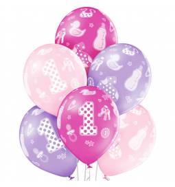 Pastelni baloni 1st Birthday Boy 6/1