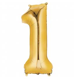 XXL balon številka 1, zlata