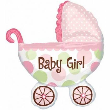 Balon za rojstvo, Pink otroški voziček