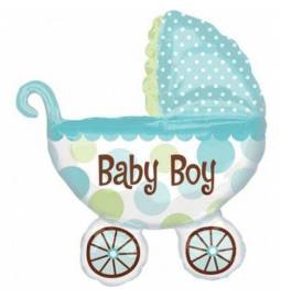 Balon za rojstvo, Moder otroški voziček