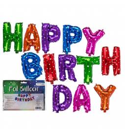 Pisani folija baloni Happy Birthday