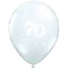 Diamond Clear baloni za 70 rojstni dan, 25/1