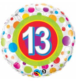 Folija balon 12. rojstni dan, Dots