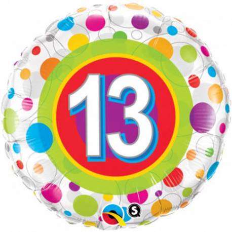 Folija balon 12. rojstni dan, Dots