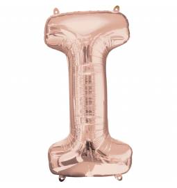 XXL balon črka H, rose gold 86 cm