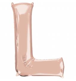 XXL balon črka K, rose gold 86 cm