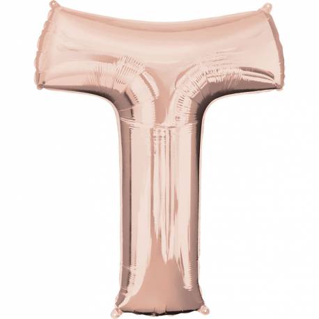 XXL balon črka S, rose gold 86 cm