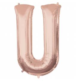 XXL balon črka T, rose gold 86 cm