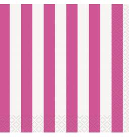 Serviete PINK ČRTE 17x17 cm / 16 kos
