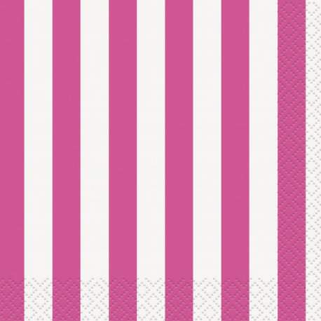 Serviete PINK ČRTE 17x17 cm / 16 kos