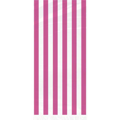 Darilne vrečke iz celofana, PINK črte - 20kos