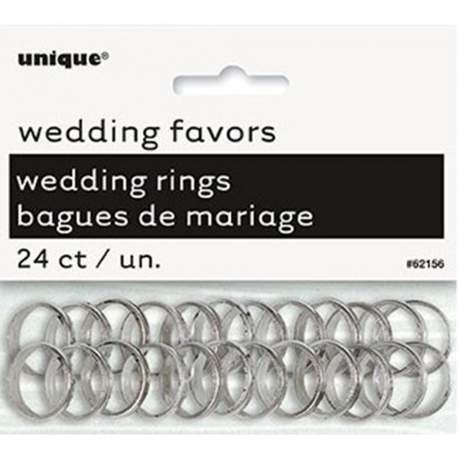Poročna dekoracija, Mini prstančki, srebrni