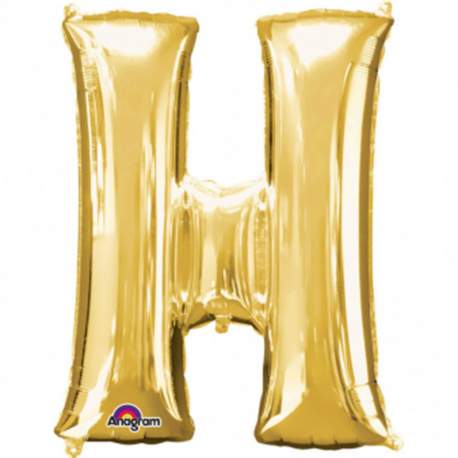 Folija balon črka H, zlata