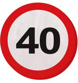 Serviete za 40 rojstni dan, Stop znak