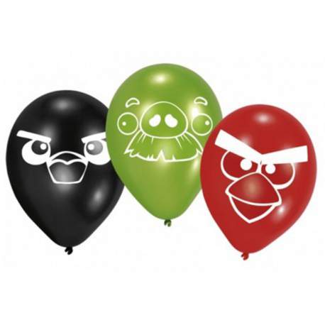 Lateks baloni Angry Birds, 6/1