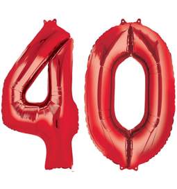 XXL balona številka 40, rdeča