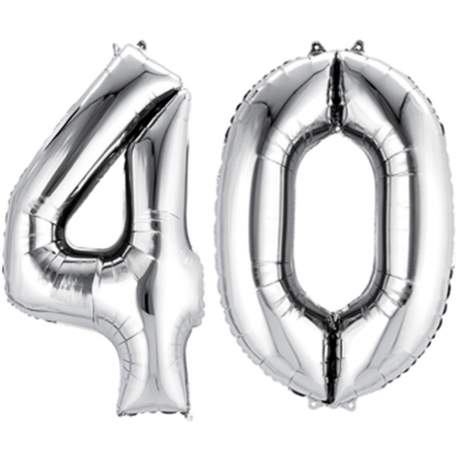 XXL balona številka 40, srebrna