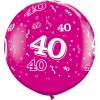 XXL lateks balon 40 let, wild berry